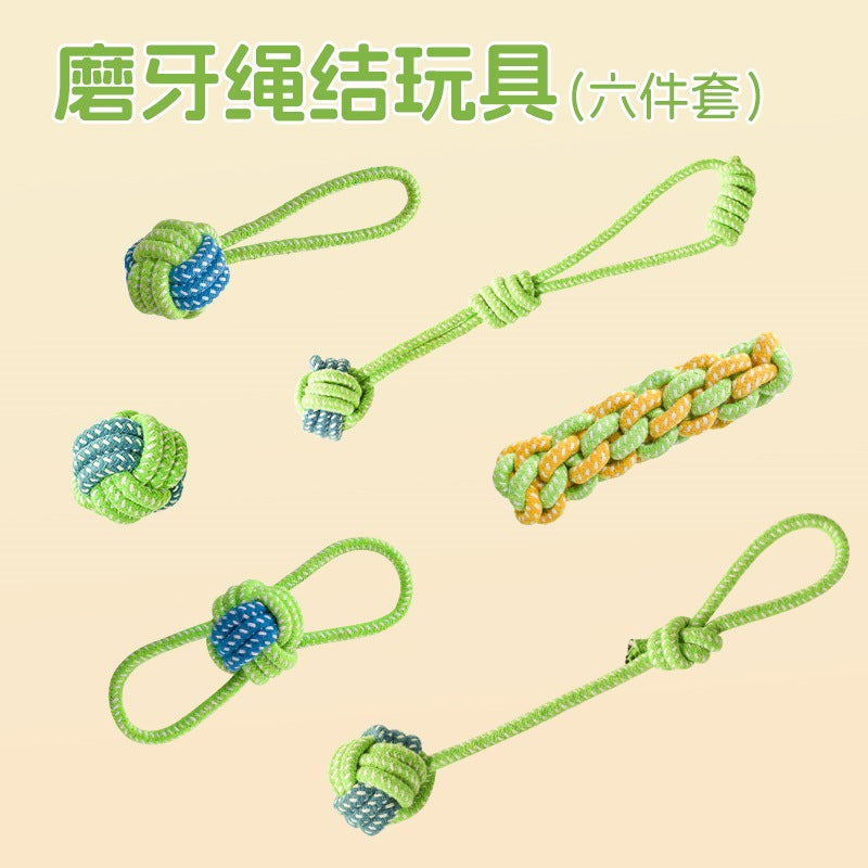 Dog Toys Grinding Teeth Bite-resistant Knot Slippers Small Medium Large Dog Teddy Golden Retriever Bigbear Pet Supplies