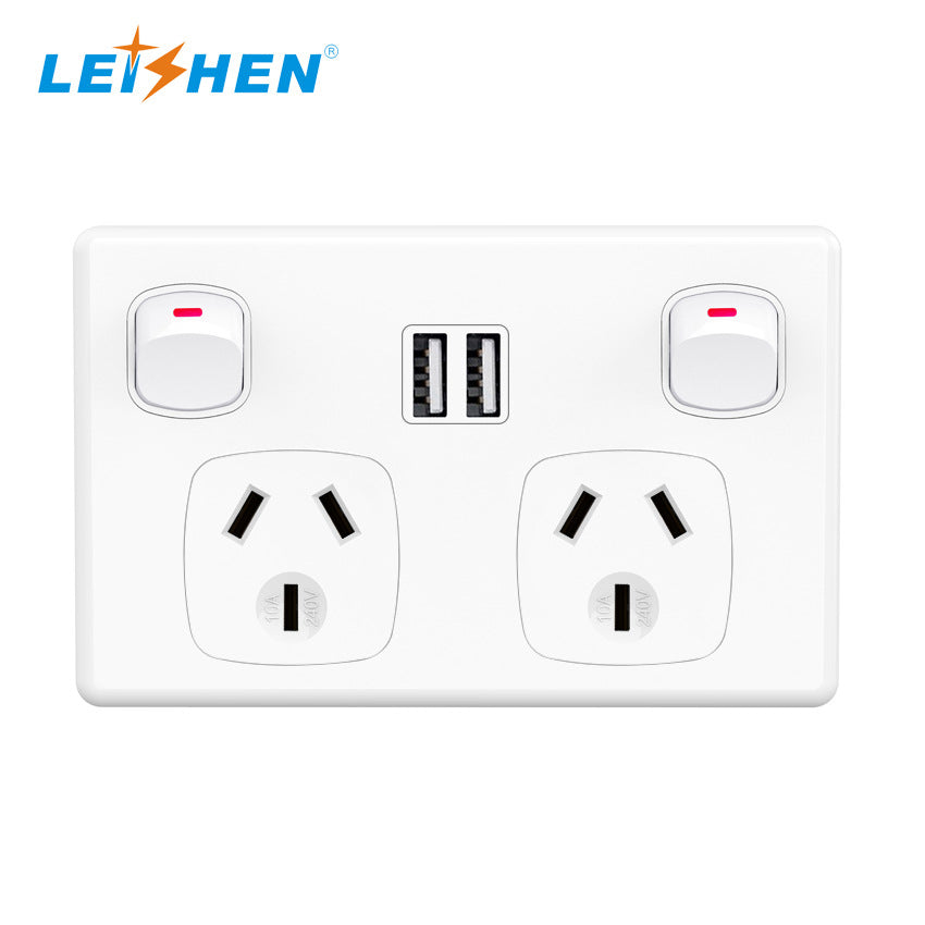 USB Australian plug wall Australian standard USBSAA certified creative cabinet concealed socket panel switch