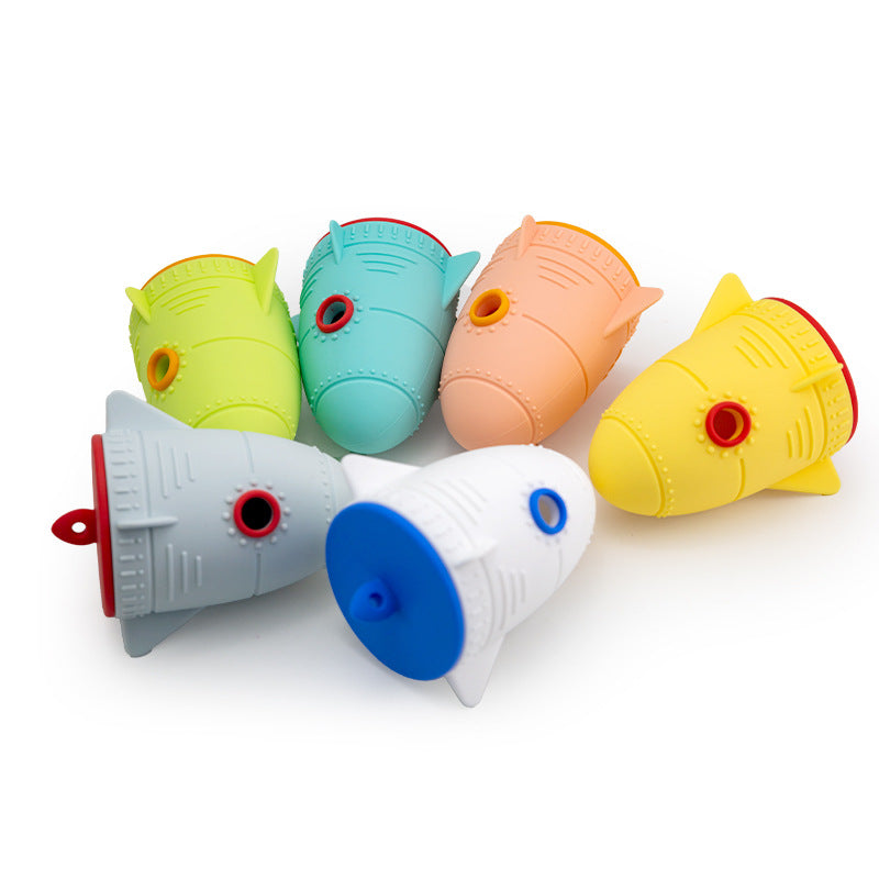 Cross-border new silicone pet slow food toys, pet educational leaks, cat and dog universal gnawing and soothing toys