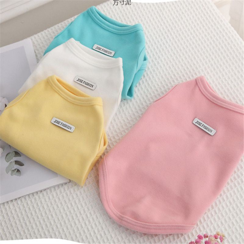 Internet celebrity style autumn wear new pet dog dog clothes teddy than skin-friendly German velvet cotton medium and small dog vest Amazon