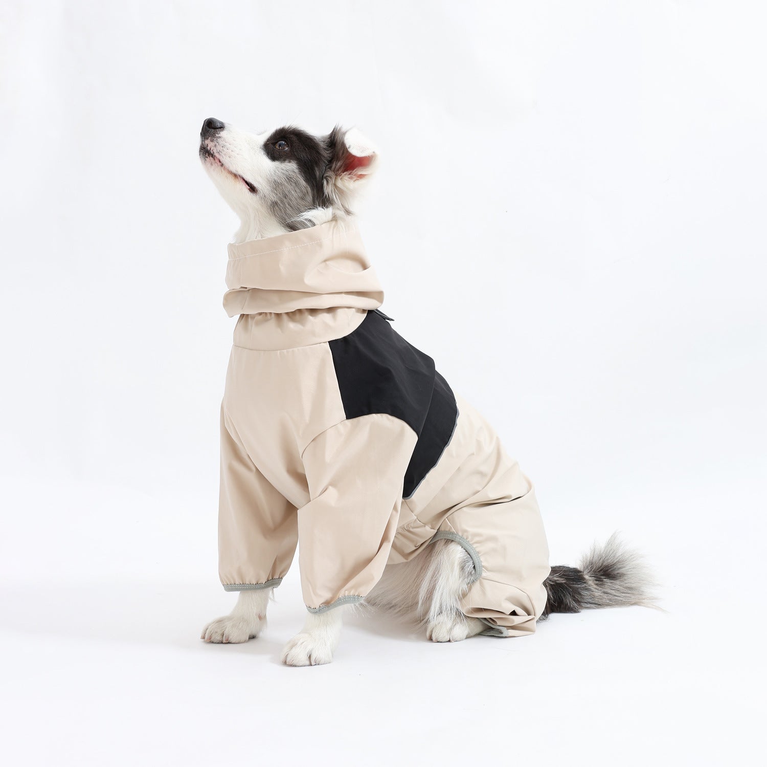 Cross-border medium and large dog edge herding Labrador Shiba four-legged jacket waterproof and windproof dog clothes raincoat
