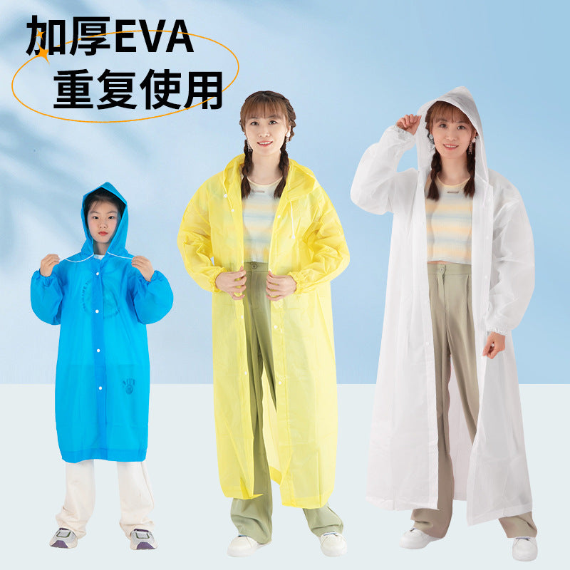 Thickened adult raincoat wholesale ultra-thick poncho outdoor travel men's and women's lightweight raincoat printing LOGO children's raincoat
