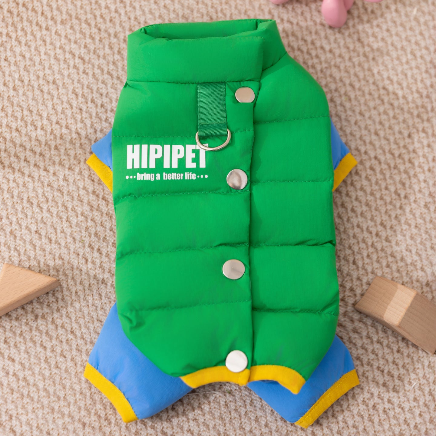 Autumn and winter dog clothes thickened warm quilting cotton pockets traction cat pet than bear four-legged cotton-padded dog clothes