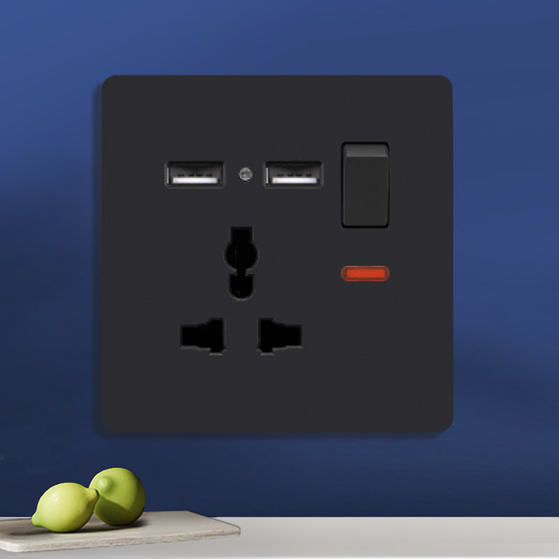 Export for British standard socket switch panel 13A double usb one-open five-hole multi-function three-hole plug 146 foreign trade