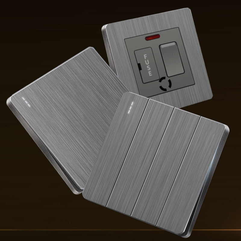 British standard 13a socket usb wall power source home dark gray pull panel British imperial foreign trade