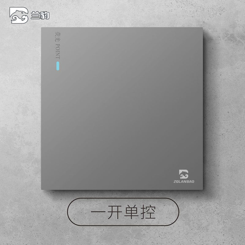 Wholesale Household Dark Grey Five-hole Socket 86 Concealed Two and Three Poles One Open Single Double Control Plug Switch Panel