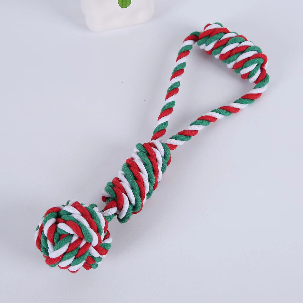 Amazon popular pet products dog cotton rope toy grinding teeth pet toy set Christmas dog toy gift