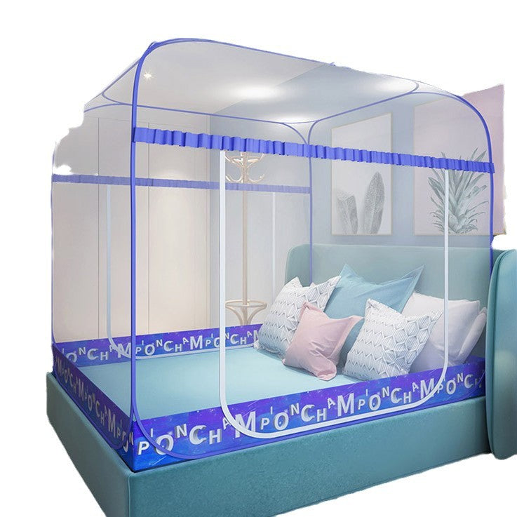 Installation-free yurt mosquito net household without bracket foldable anti-drop 1.5 meters 1.8 bed wholesale mosquito repellent storage