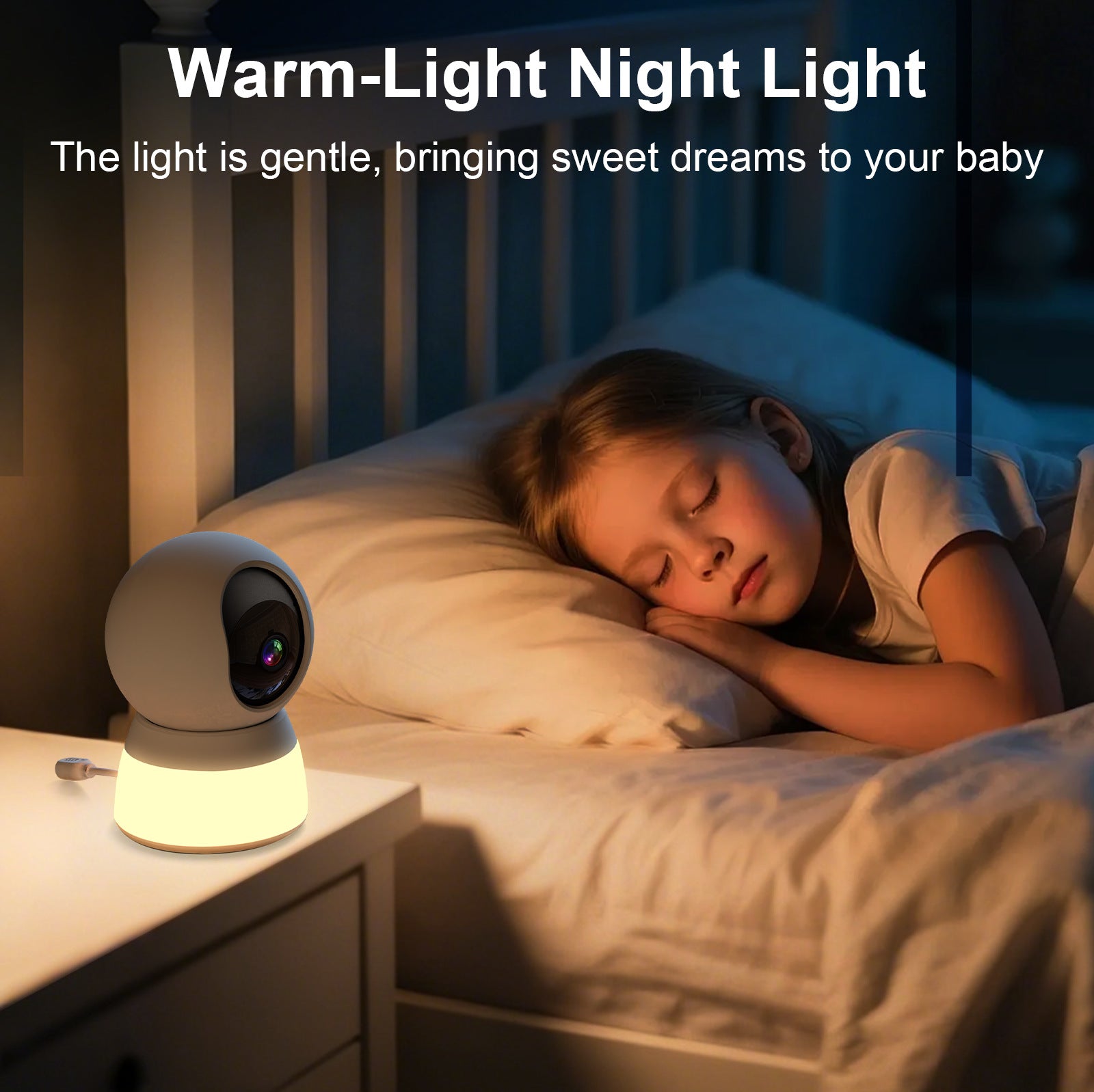 Source factory baby monitor camera with night light temperature and humidity detection cross-border new smart baby monitoring
