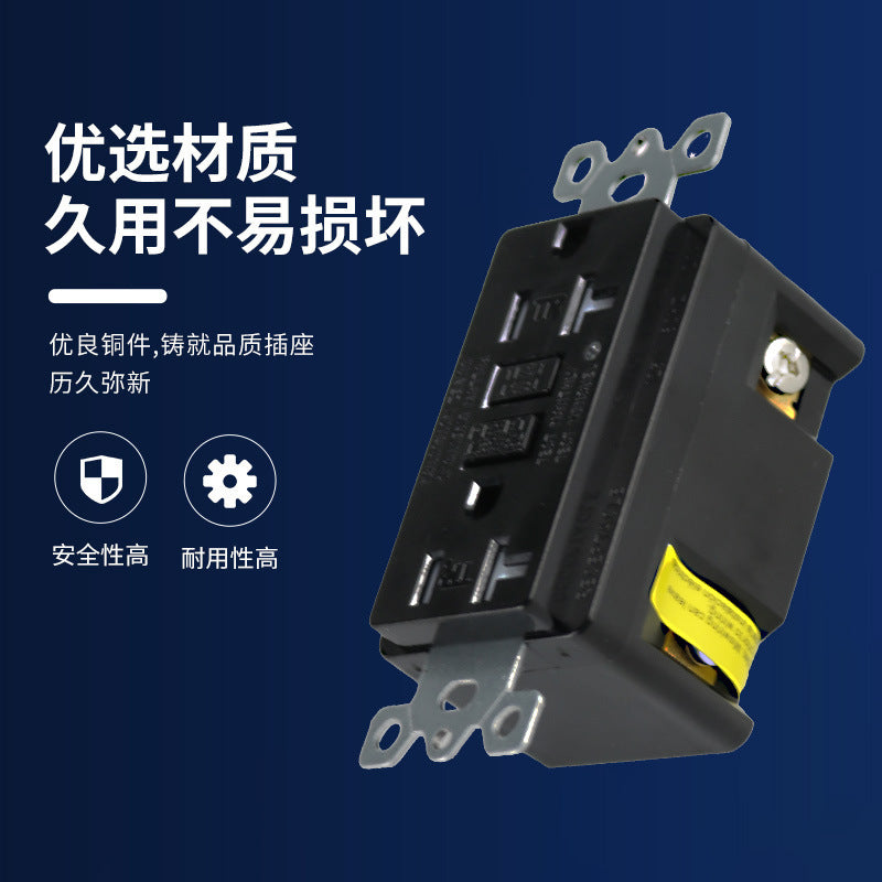 Double socket South America, automatic detection leakage protection socket gfci socket, wall socket type 118