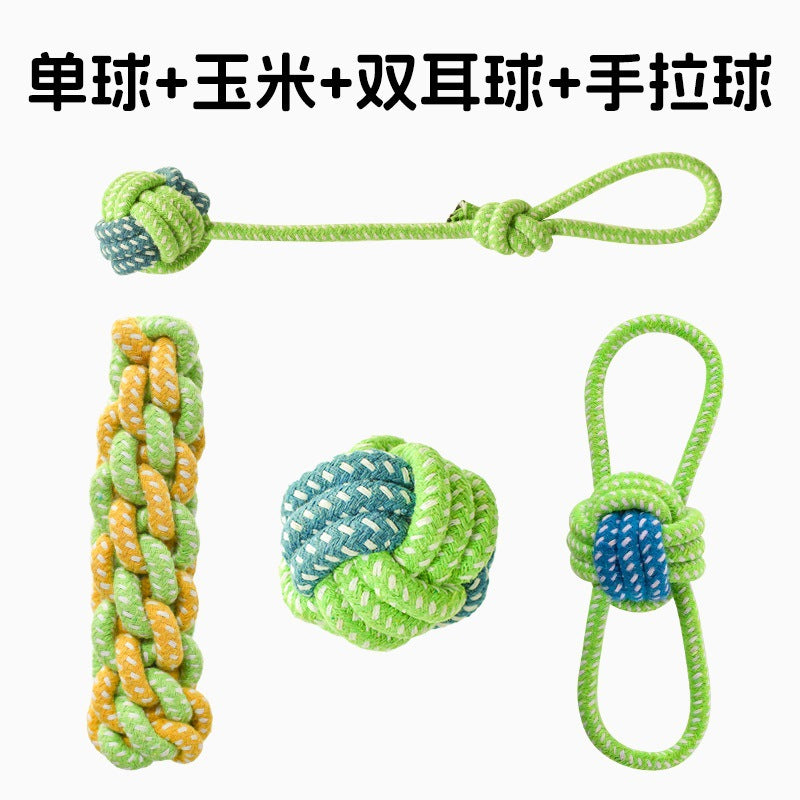 Dog Toys Grinding Teeth Bite-resistant Knot Slippers Small Medium Large Dog Teddy Golden Retriever Bigbear Pet Supplies