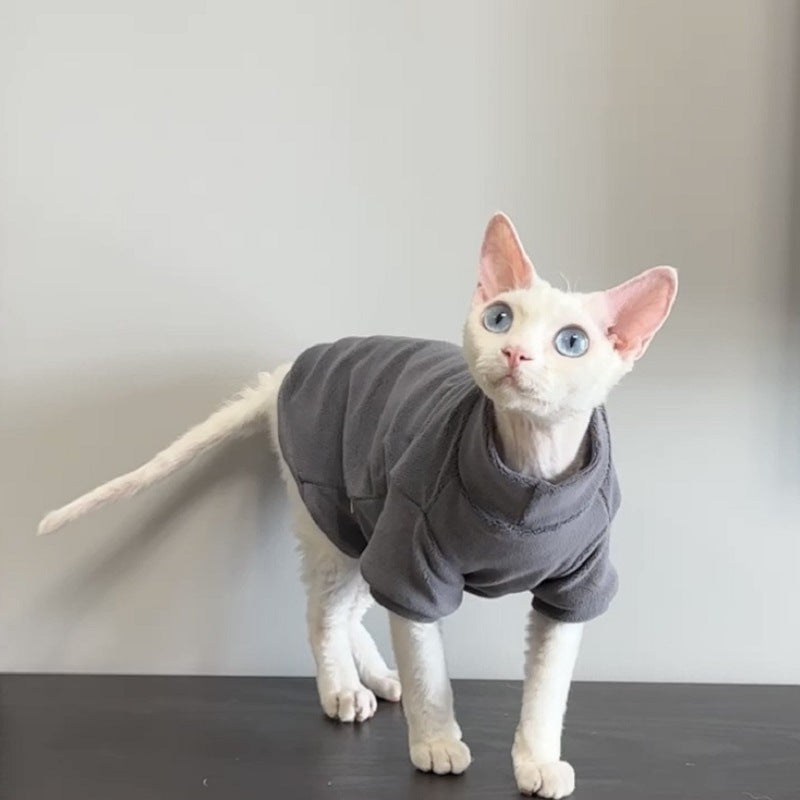 Cross-border wholesale Sphinx cat autumn and winter clothing hairless cat soft elastic sweater alien cat clothes
