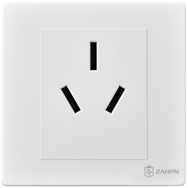 Zan brand 86 concealed 16A air conditioner socket 16a single-phase three-hole high-power industrial surface plug socket panel