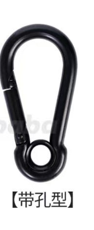 D形葫芦形全黑铝合金登山扣蓝牙耳机壳挂钩迷你钥匙扣饰品配件