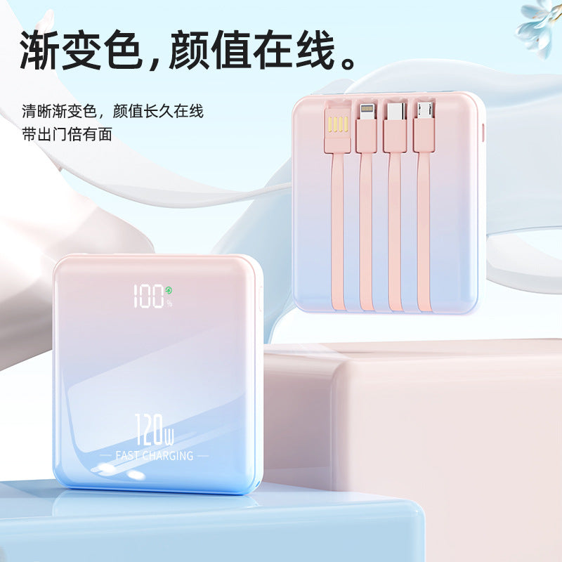 Mini fast charging power bank 20000 large capacity outdoor can be on the plane compact portable custom mobile power supply