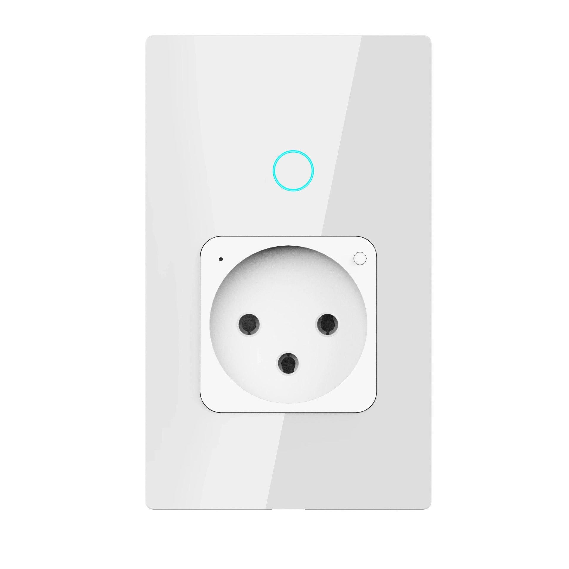 Israel Wall Socket Tuya Wifi Smart Light Switch Plug Socket Touch Glass Panel Remote Control