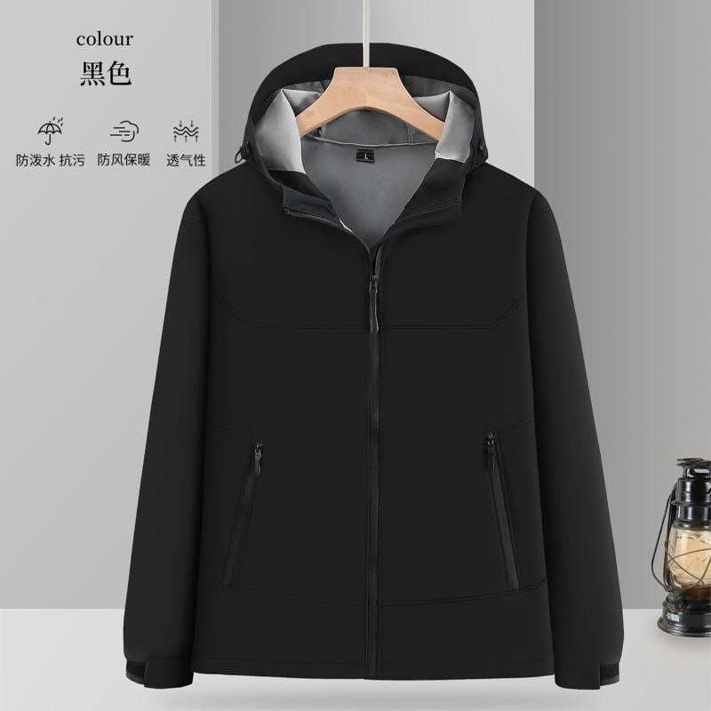 Customized outdoor jacket single-layer trench coat thin logo waterproof, windproof and breathable overalls tooling jacket