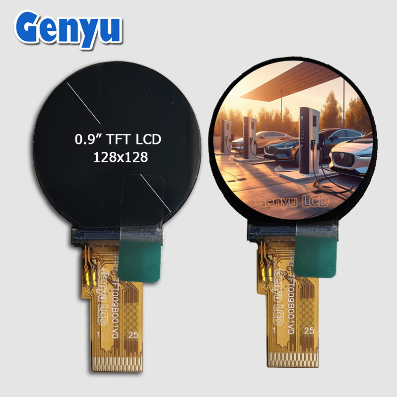 Factory direct sales 0.9 inch TFT color screen 128 * 128 round smart watch wearable device LCD LCD screen