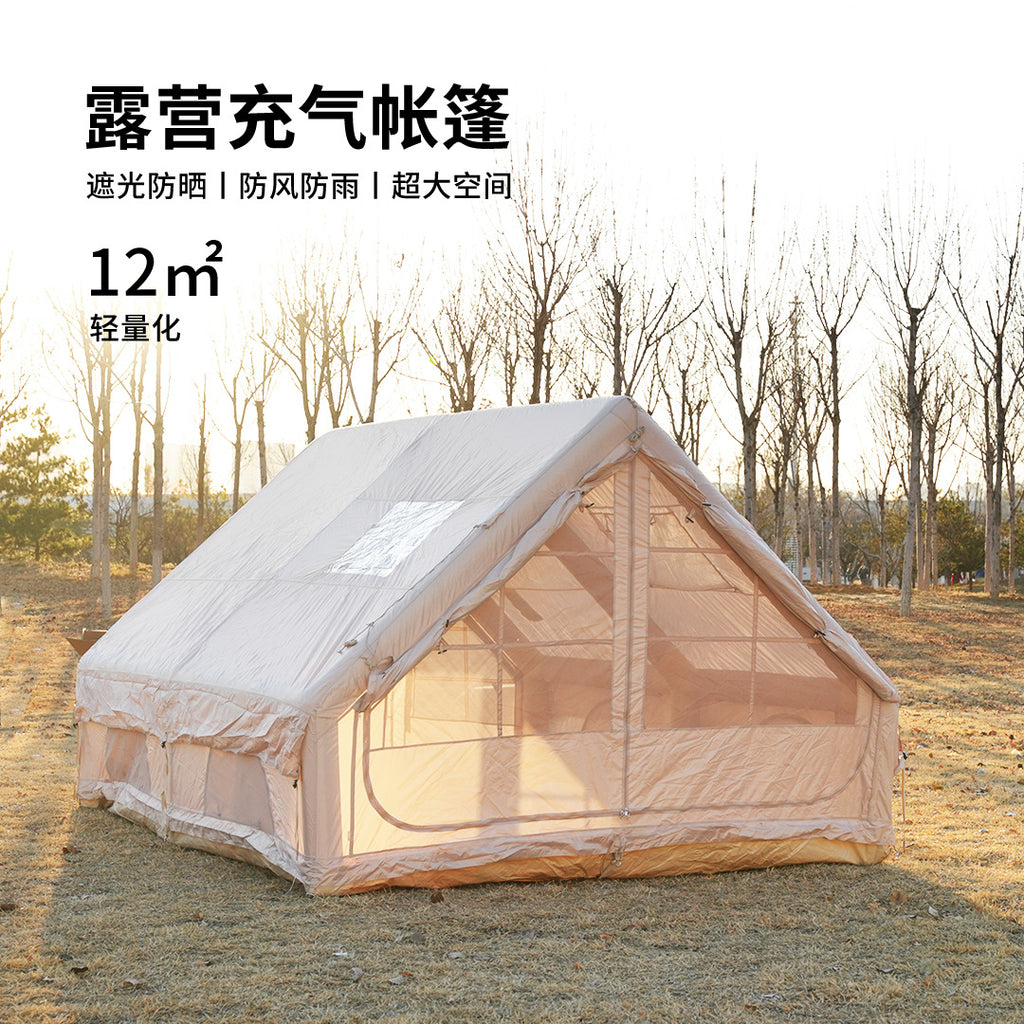 12 flat inflatable tent roof ridge waterproof thickened Oxford cloth camping anti-privacy single-layer automatic inflatable tent wholesale