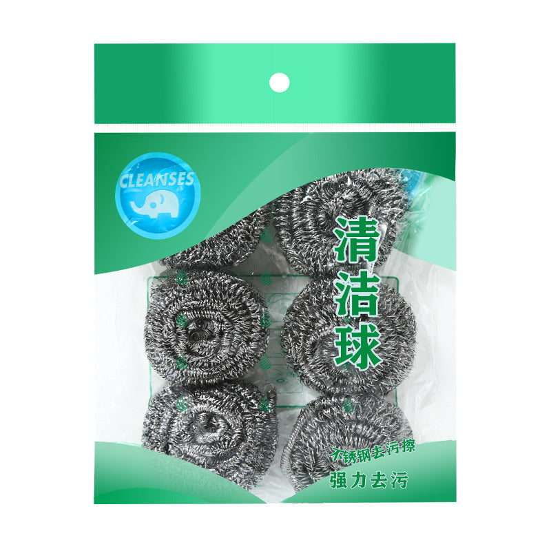 Steel ball brush pot cleaning ball dishwashing brush pot ball kitchen supplies decontamination pot brush wire ball factory direct sales