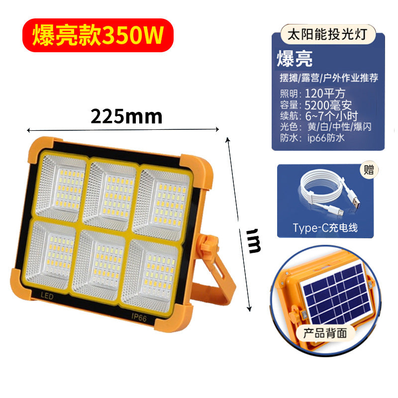 Street stall night market light household super bright led power outage emergency light usb charging outdoor camping solar light