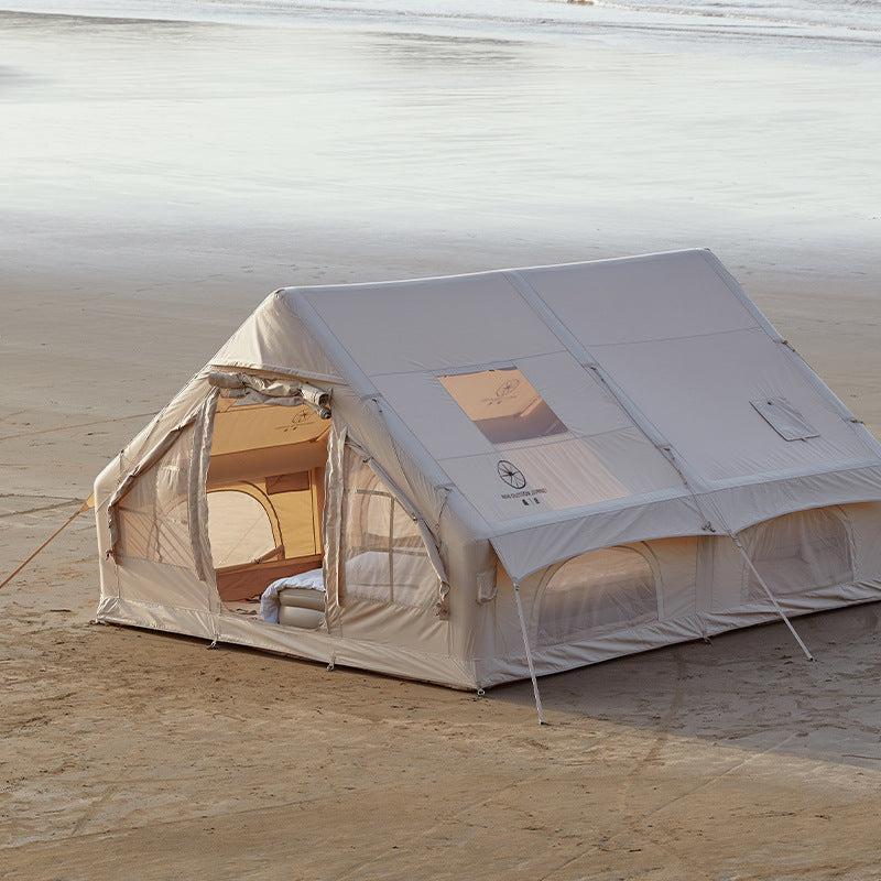 Xintugen 12 inflatable tent 3-5 people camping Oxford cotton rainproof people camping equipment