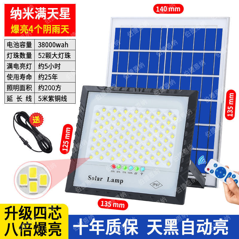 2024 new smart solar lighting, automatic light in the dark, indoor and outdoor solar garden floodlight