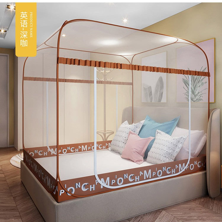 Installation-free yurt mosquito net household without bracket foldable anti-drop 1.5 meters 1.8 bed wholesale mosquito repellent storage