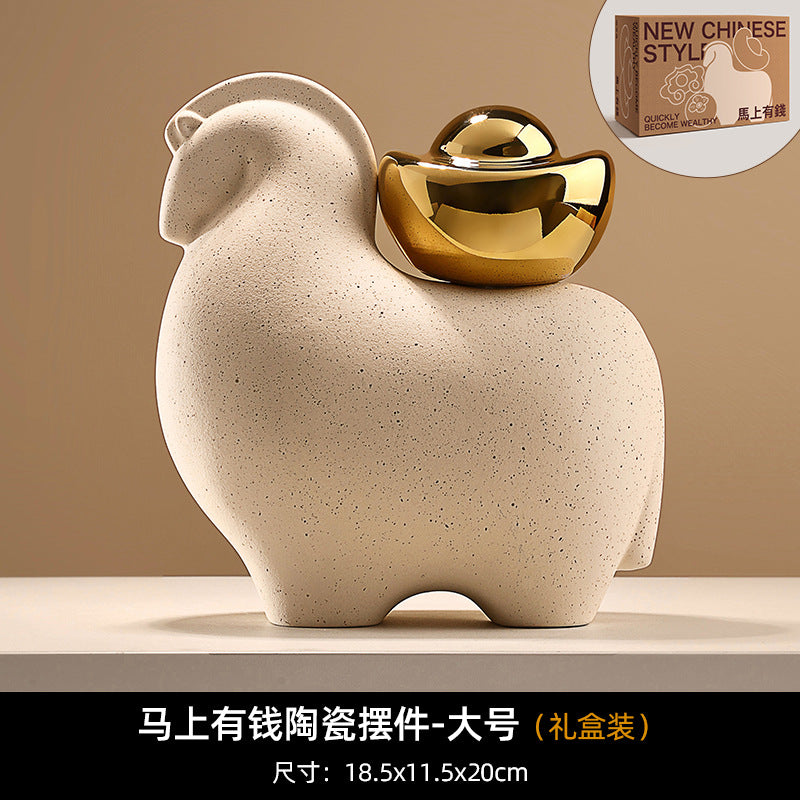 Bei Hanmei's new Chinese-style creative ornaments will be rich soon. Soft decoration, home furnishing entrance, living room desktop TV cabinet decoration