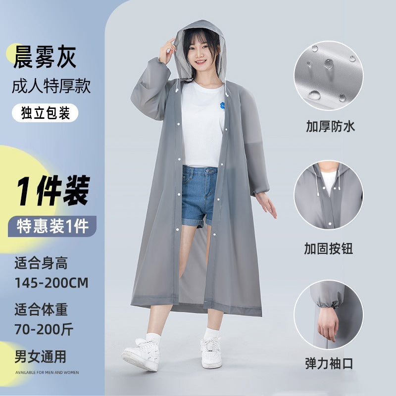 Disposable raincoat Adult children Outdoor travel Mountaineering hiking Thickened long full body rainstorm proof portable poncho
