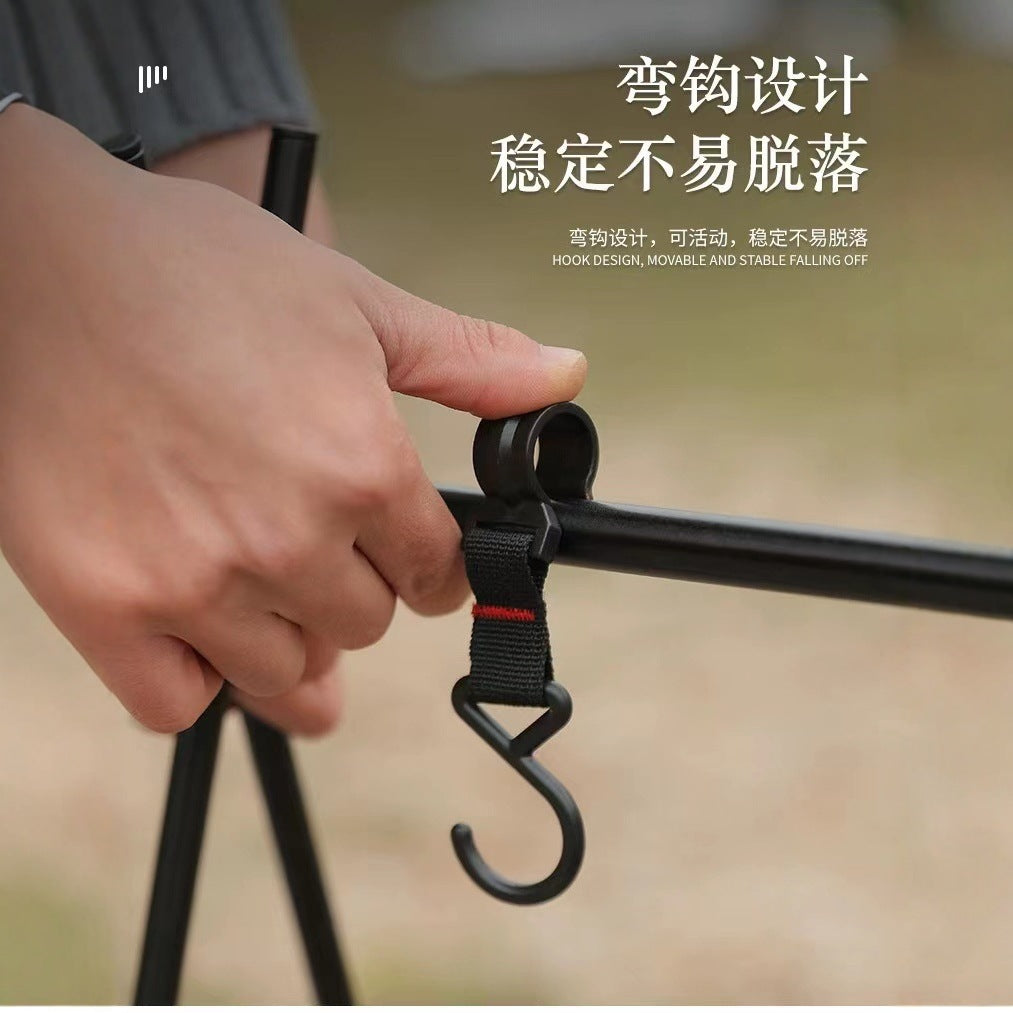 户外露营置物架挂钩塑钢卡扣织带挂扣横杆挂钩承重钩衣帽钩S挂钩