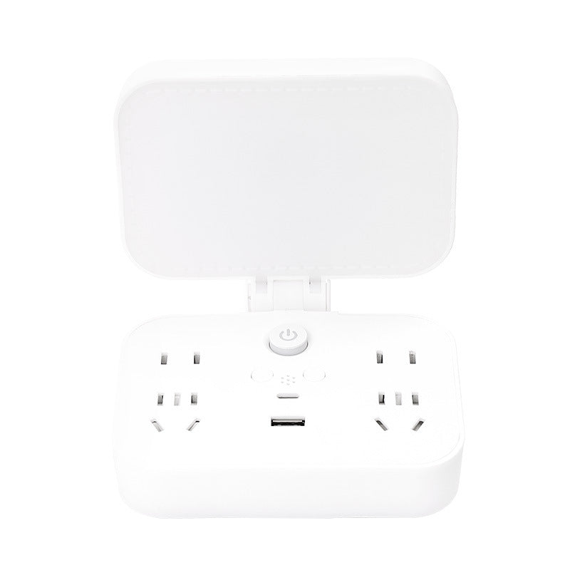 Intelligent voice socket, desk lamp, plug-in board with USB night light, dormitory office, bedside feeding, sleep, baby eye protection light