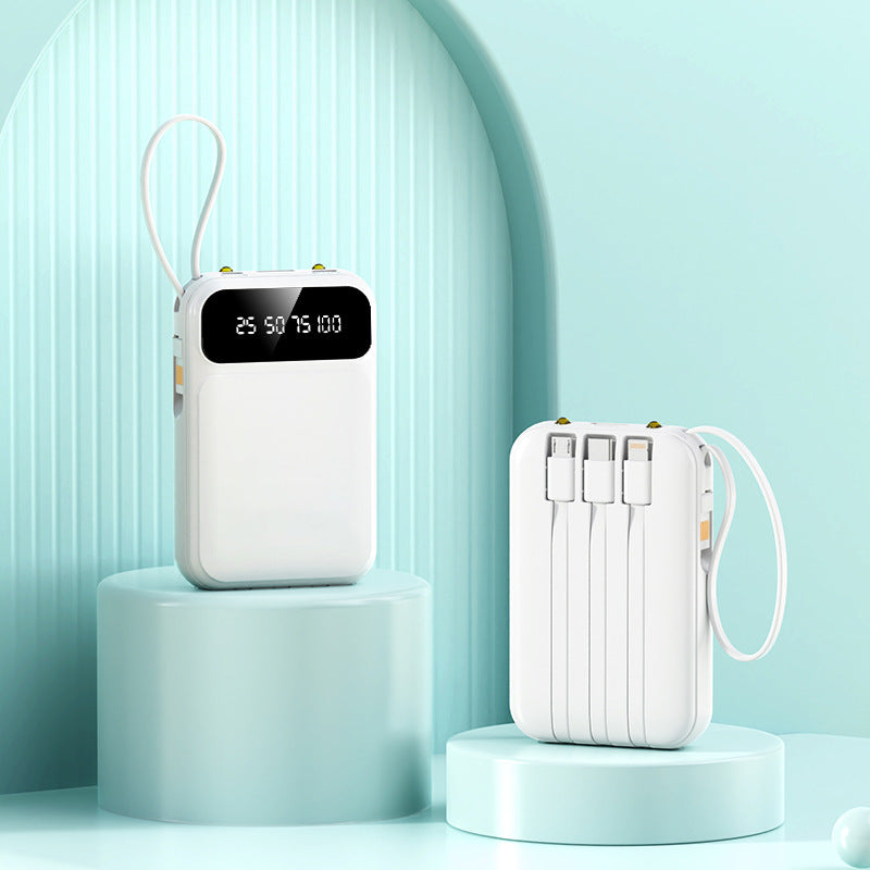 Mobile phone power bank 3C certification 20000mAh super fast charging large capacity mini portable with cable mobile power supply