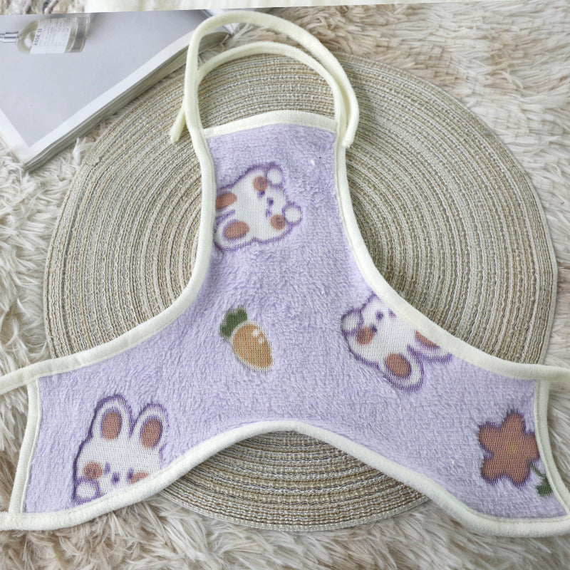 Wholesale dog anti-ice belly pocket cooling cartoon cute dog belly pocket belly protection anti-cold bib cat and dog clothes spot