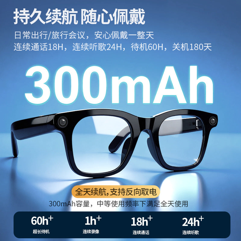 Source manufacturer ai smart bluetooth glasses high definition camera photo support live long battery life wearable device new product