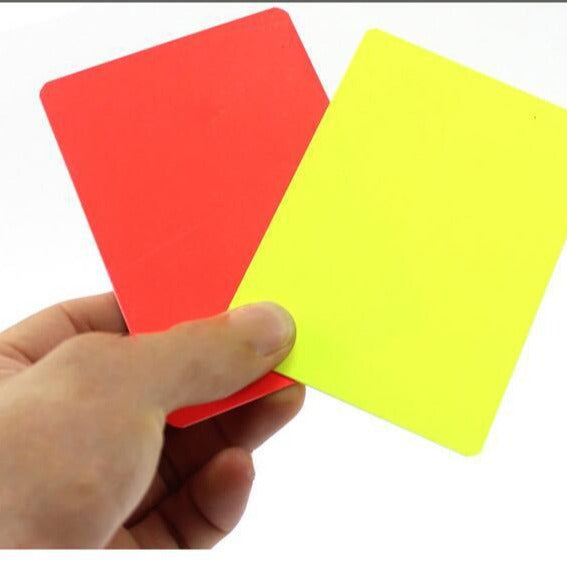 Red and yellow card referee football match coach equipment red and yellow card edge picker record book tool