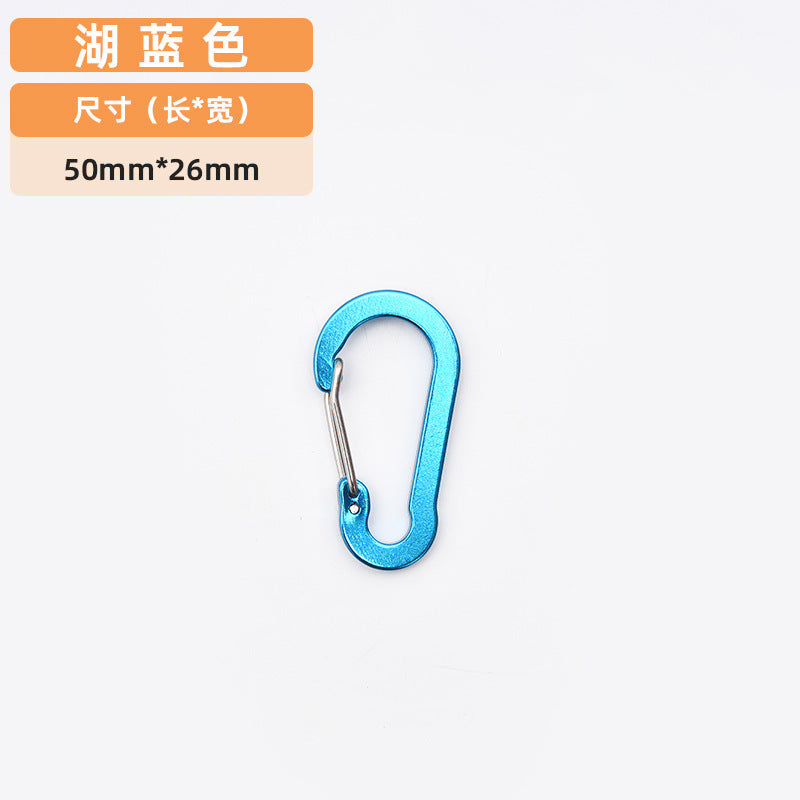 厂家新款5号S形铝合金登山扣diy弹簧扣多色钥匙扣户外露营挂扣