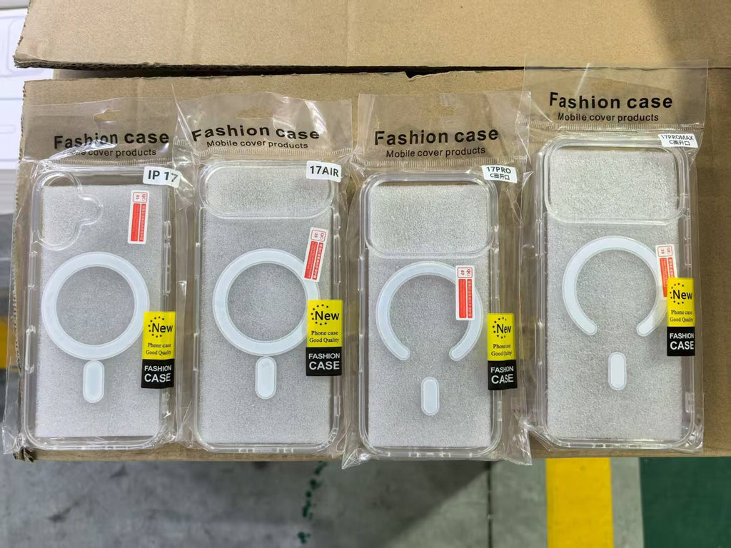 17Promax Magnetic case Transparent for Apple 16/15magsafe mobile phone case 14/13 2-in-1