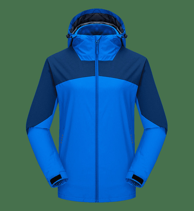 Jacket custom embroidery printed logo outdoor windproof waterproof autumn and winter stand-up collar sportswear group work clothes