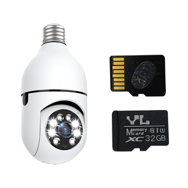 Indoor ultra-clear surveillance camera 360 night vision monitor monitoring home light bulb intelligent high definition camera