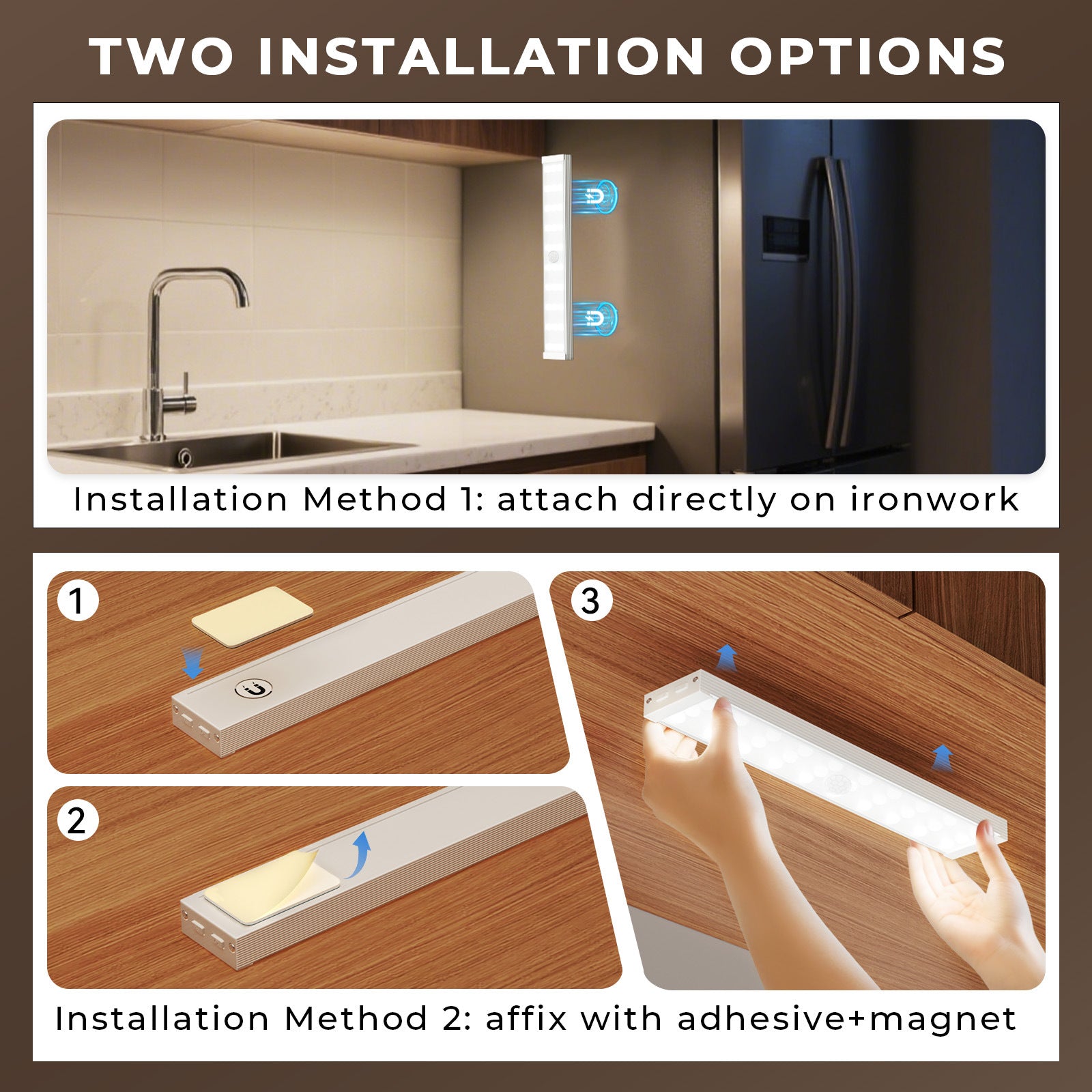 The new popular led magnetic induction light is on when people come, bedroom cabinet, bedside intelligent lighting atmosphere night light