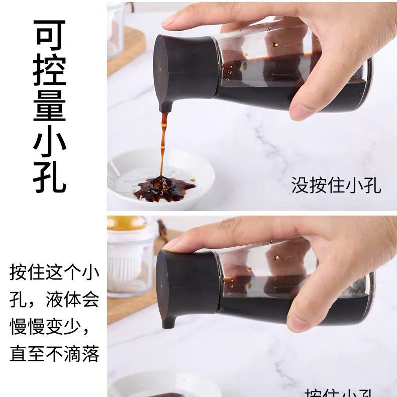 High-grade glass vinegar bottle vinegar pot household snack bar dining table soy sauce bottle vinegar bottle seasoning bottle commercial sesame oil bottle special