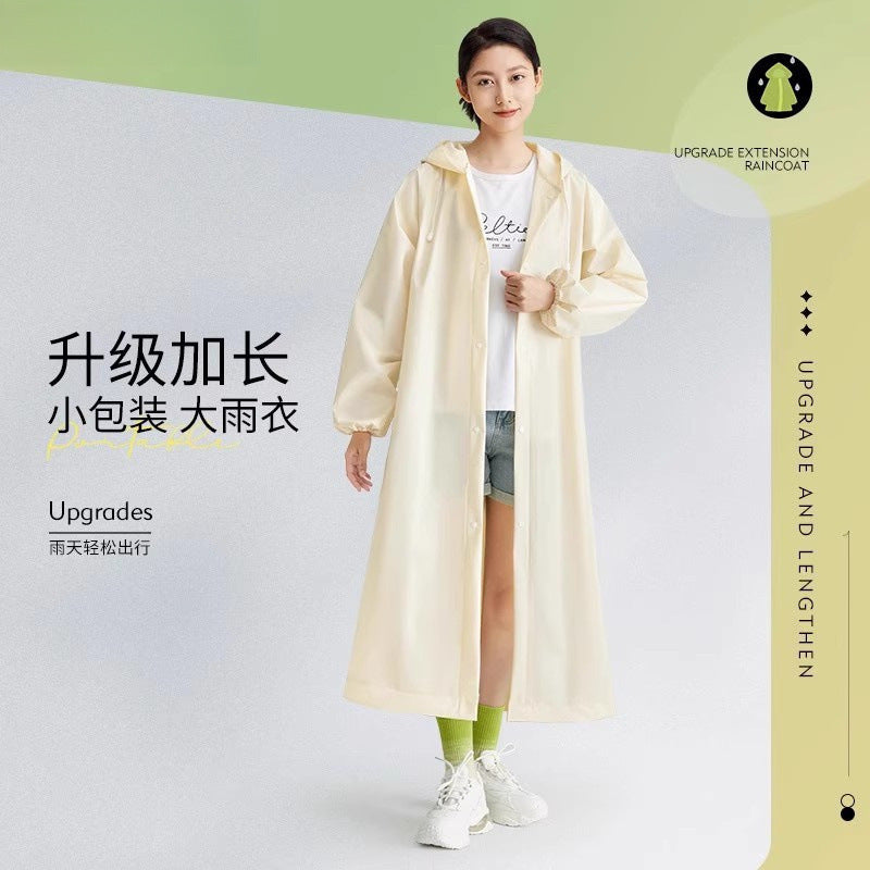 Raincoat Portable Adult One-piece Thickened Extended Outdoor Travel One-piece Raincoat Convenient