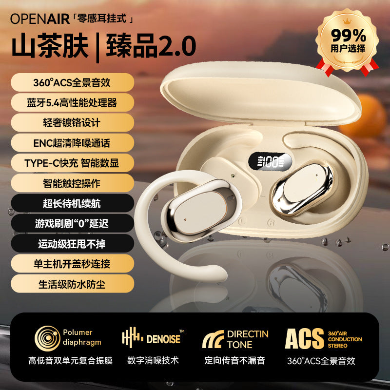 Voice of Berlin 2025 new Bluetooth headset non-in-ear open hanging ear noise reduction movement super long battery life