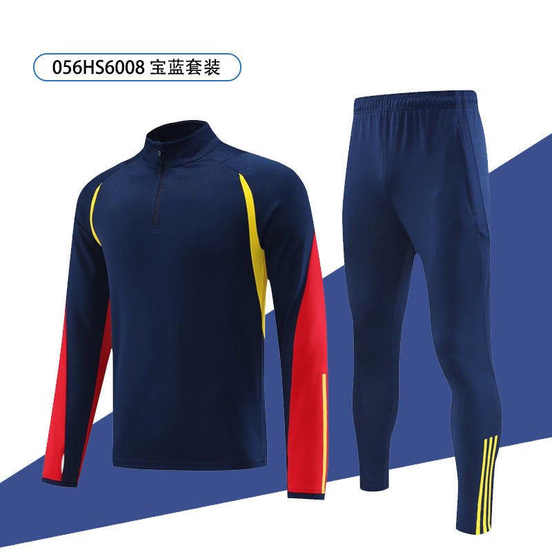 Autumn and winter training clothes jacket men's and women's long-sleeved football sports appearance clothes set custom LOGO quick-drying fitness clothes