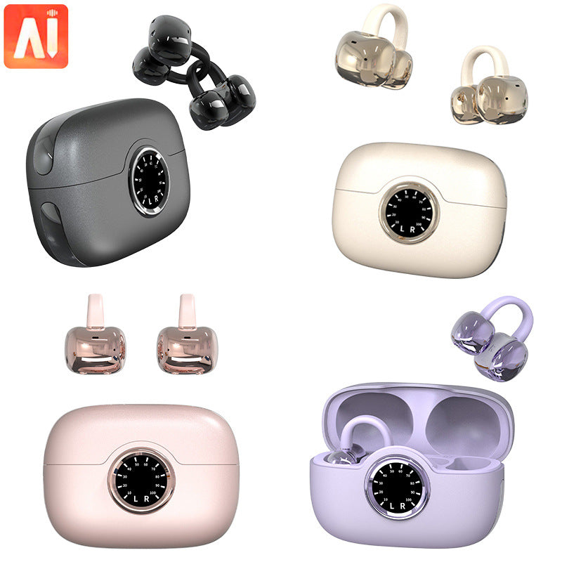 2025 new bluetooth headset wireless ear clip bluetooth headset open long battery life translation headset ear clip