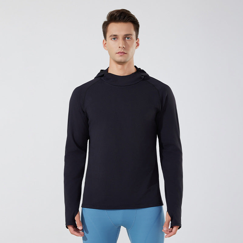 Autumn and winter new men and women couples hooded velvet sports yoga top outdoor casual jacket outdoor running long sleeves