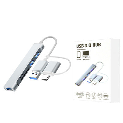 Applicable to Huawei Apple mobile phone computer usbType-c to 4USB3.0 adapter U disk car docking station hub