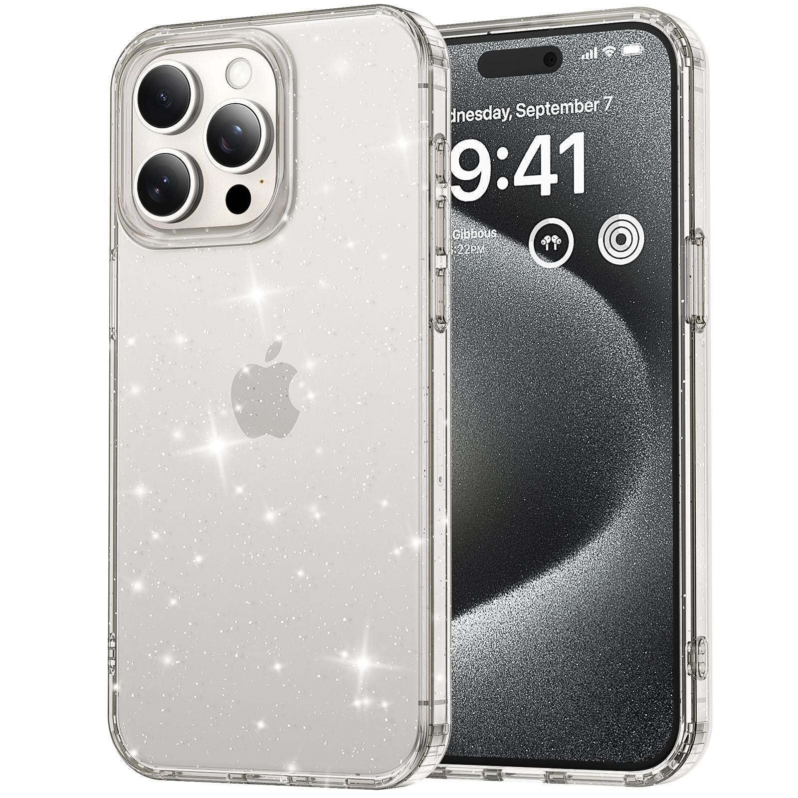 Apple17Phone case iPhone15Pro Magnetic case compatible with starry sky glitter16Protective Case Anti-Scratch Self-Repairing