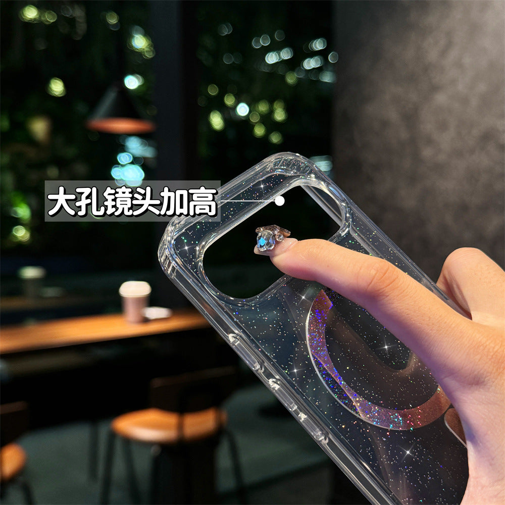 Applicable Google10Phone Case Google9pro Terminator9roXL Glitter Magnetic Transparent Case Cross-Border Protection